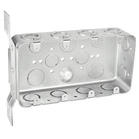 Southwire Electrical Box, 57.8 cu in, Device Box Type, 4 Gangs, Steel MGSB-4F